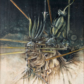 Peinture intitulée "TROIS CAVALIERS" par Jean-Philippe Vallon, Œuvre d'art originale