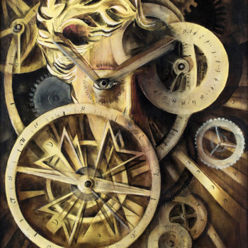 Malerei mit dem Titel "LA FUITE DU TEMPS" von Jean-Philippe Vallon, Original-Kunstwerk