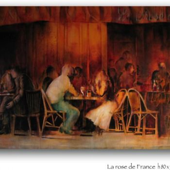 Painting titled "LA ROSE DE FRANCE" by Jean-Philippe Vallon, Original Artwork