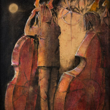 Pintura titulada "MISTERIOSO" por Jean-Philippe Vallon, Obra de arte original
