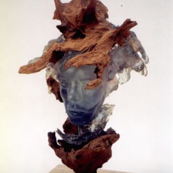 Sculpture titled "Lorenzo" by Jean-Pierre Bunel, Original Artwork, Wood