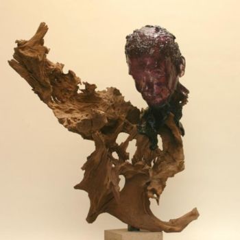 Sculpture titled "Sérénade" by Jean-Pierre Bunel, Original Artwork, Wood