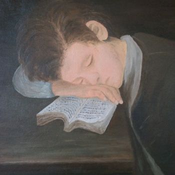 Pittura intitolato "Le petit paresseux" da Jean-Pierre Leconte, Opera d'arte originale