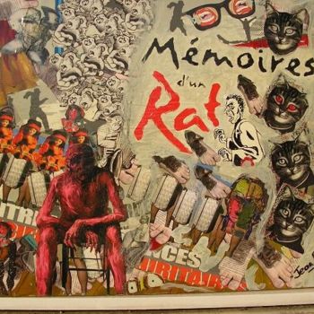 Peinture intitulée "mémoires d'un rat" par Jean Rumain, Œuvre d'art originale
