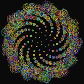 "Spirals 2 - #1482" başlıklı Dijital Sanat Jeb Gaither tarafından, Orijinal sanat, 2D Dijital Çalışma