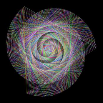 Digital Arts titled "Vortex 3 - #1496" by Jeb Gaither, Original Artwork, 2D Digital Work