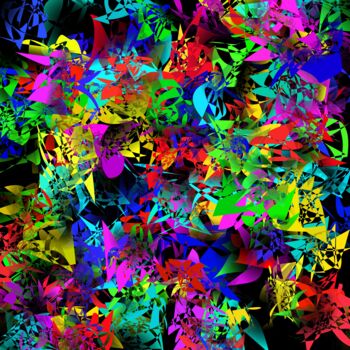 Arte digitale intitolato "Colorful Chaos - #1…" da Jeb Gaither, Opera d'arte originale, Lavoro digitale 2D