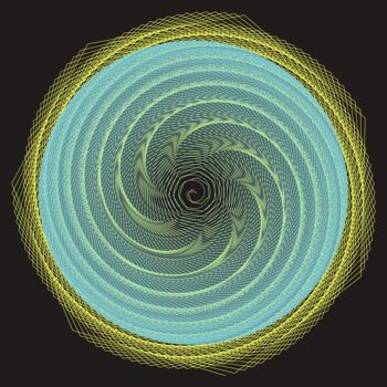 Digitale Kunst mit dem Titel "Spiral Vortex 2 - #…" von Jeb Gaither, Original-Kunstwerk, 2D digitale Arbeit