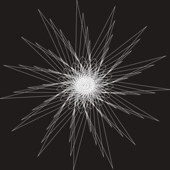 Grafika cyfrowa / sztuka generowana cyfrowo zatytułowany „Nuclear Star - #1508” autorstwa Jeb Gaither, Oryginalna praca, 2D…