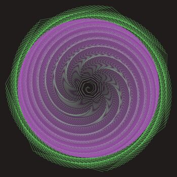 Digital Arts titled "Spiral Vortex 1 - #…" by Jeb Gaither, Original Artwork, 2D Digital Work