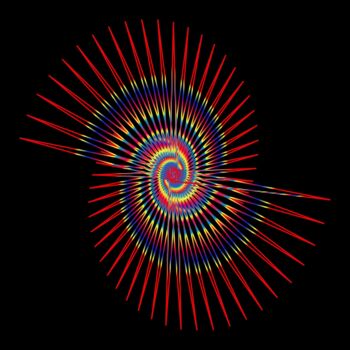 Digitale Kunst mit dem Titel "Colorful Staircase…" von Jeb Gaither, Original-Kunstwerk, 2D digitale Arbeit