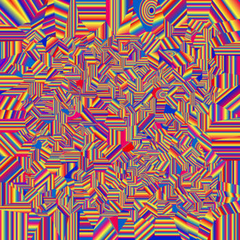 Digital Arts titled "Colorful Maze - #15…" by Jeb Gaither, Original Artwork, 2D Digital Work