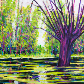 Malerei mit dem Titel "Willow 2017-975" von Jakub Jecminek, Original-Kunstwerk, Acryl