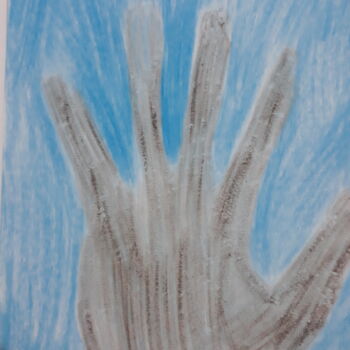 Pintura intitulada "A mão esquerda de D…" por Jedaylson Rodrigues, Obras de arte originais, Giz