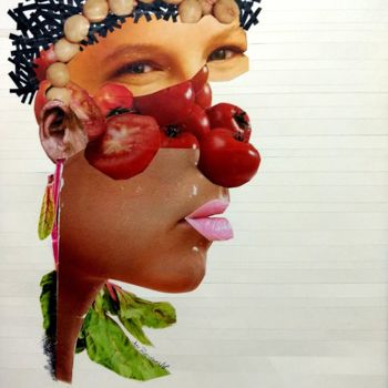 Collages titulada "Monalisa da Rua VII" por Jefe Rodrigues, Obra de arte original