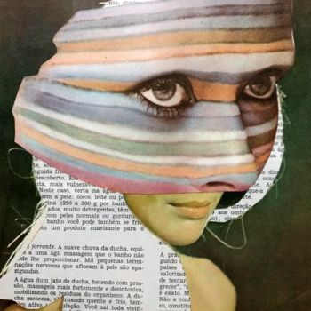 Collages titled "Monalisa da Rua III" by Jefe Rodrigues, Original Artwork