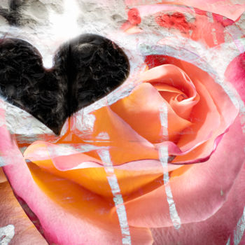 Digital Arts titled "Heart+Rose" by Jeff Griffiths, Original Artwork, Photo Montage