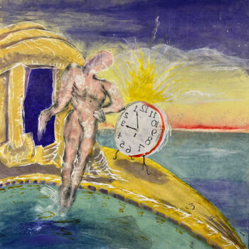 Картина под названием "472-time-warp-2" - Jeff Engberg, Подлинное произведение искусства, Чернила