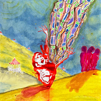 "500_rainbow_wings_2" başlıklı Tablo Jeff Engberg tarafından, Orijinal sanat, Mürekkep