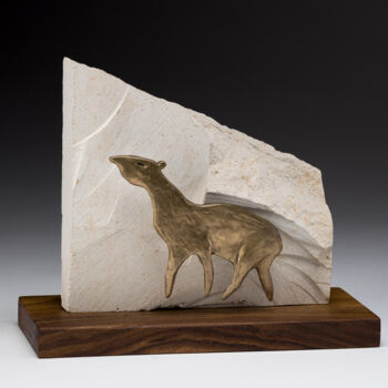 Sculpture titled "Cave Tapir" by Jeff Arnett, Original Artwork, Bronze