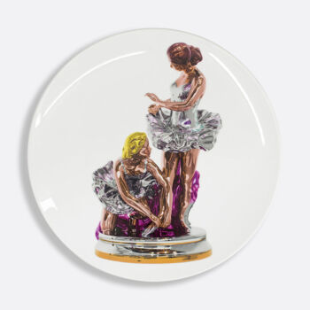 Rzeźba zatytułowany „Coupe Ballerinas” autorstwa Jeff Koons, Oryginalna praca, Ceramika