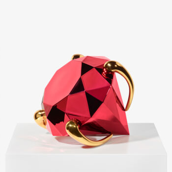 Sculpture intitulée "Diamond Red" par Jeff Koons, Œuvre d'art originale, Céramique
