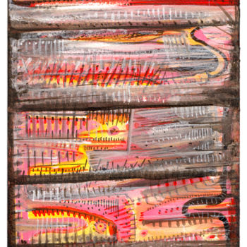 Ζωγραφική με τίτλο "abst-15" από Jeff, Αυθεντικά έργα τέχνης, Ακουαρέλα