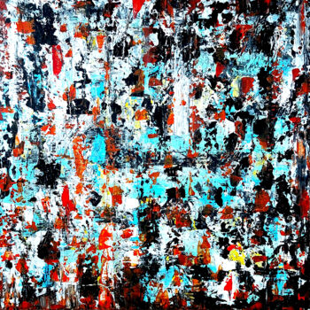"Genèse" başlıklı Tablo Jeff tarafından, Orijinal sanat, Akrilik Ahşap panel üzerine monte edilmiş