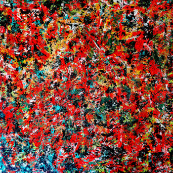 Painting titled "Cluster" by Jeff, Original Artwork, Acrylic