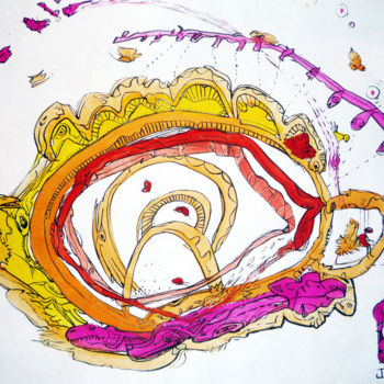 Zeichnungen mit dem Titel "Color Snake" von Jeff, Original-Kunstwerk