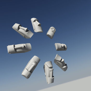 Digitale Kunst mit dem Titel "Anti gravity" von Jeff, Original-Kunstwerk, 3D Modellierung