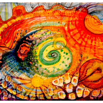 Ζωγραφική με τίτλο "ga-2300.jpg" από Jeff, Αυθεντικά έργα τέχνης, Ακουαρέλα