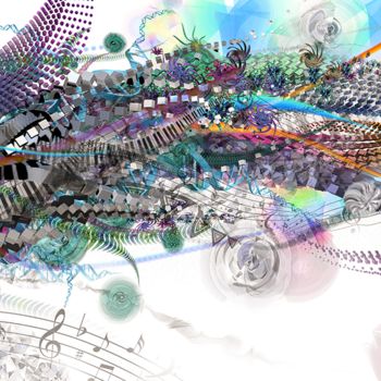 Arts numériques intitulée "Android Dream" par Jeff Drawbot, Œuvre d'art originale, Modélisation 3D