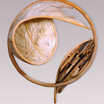 Skulptur mit dem Titel "Vessel #54—Timbre" von Jeff Key, Original-Kunstwerk, Holz