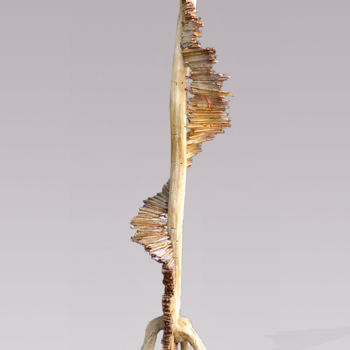Sculpture intitulée "Vesse #61—Heed" par Jeff Key, Œuvre d'art originale, Bois