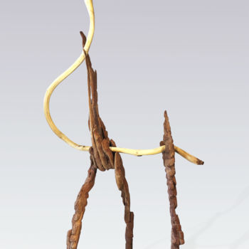Escultura intitulada "Vessel #90—Pending" por Jeff Key, Obras de arte originais, Madeira