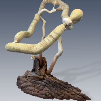 Sculpture intitulée "Vessel #94—Harbinger" par Jeff Key, Œuvre d'art originale, Bois