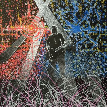 Картина под названием "Gilmour" - Jeffos, Подлинное произведение искусства, Акрил