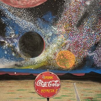 Peinture intitulée "Coca-Cola -Time" par Jeffos, Œuvre d'art originale, Acrylique