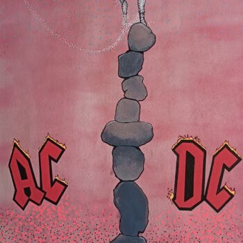 Painting titled "ACDC Création" by Jeffos, Original Artwork, Acrylic