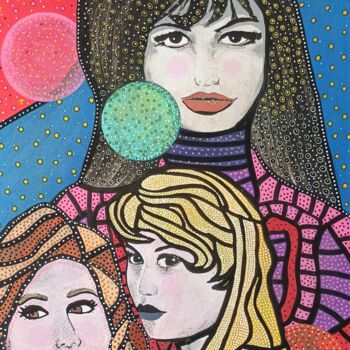 Painting titled "Des Femmes..." by Jeffos, Original Artwork, Acrylic