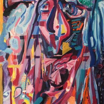 Картина под названием "Tango Elegy" - Jeffry Burke, Подлинное произведение искусства, Масло Установлен на Деревянная рама дл…