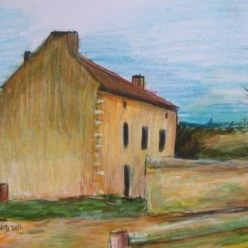 Painting titled "Farmhouse in Poitou…" by Jeff Sterling, Original Artwork, Oil