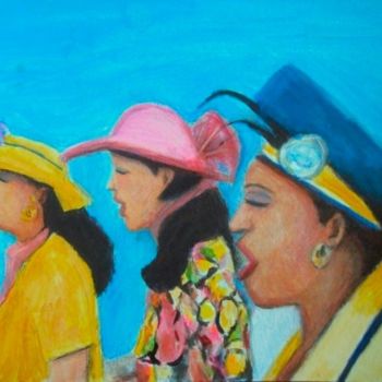 Pintura intitulada "The Choir Divas - O…" por Jeff Sterling, Obras de arte originais, Acrílico