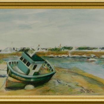 Painting titled "Bateau de pêche sol…" by Jeff Sterling, Original Artwork, Oil