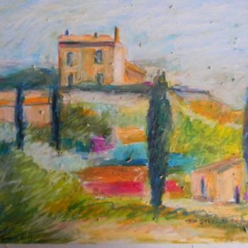 Painting titled "Tuscany Dawn - Orig…" by Jeff Sterling, Original Artwork, Oil
