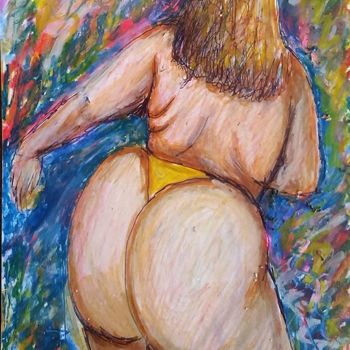 Painting titled "BBW -Brazil Bikini…" by Jeff Sterling, Original Artwork, Watercolor