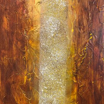 Malerei mit dem Titel "Faisceau" von Jehan Bassigny, Original-Kunstwerk, Acryl Auf Keilrahmen aus Holz montiert