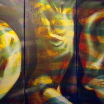 Malarstwo zatytułowany „triptych Rays of Li…” autorstwa Jelena Papović, Oryginalna praca, Akryl