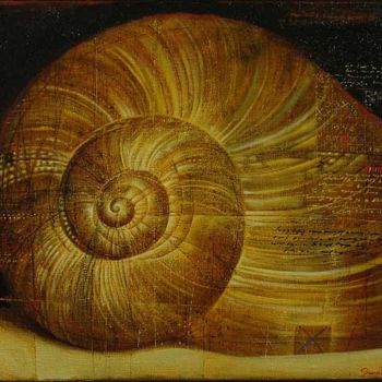 Peinture intitulée "L'Escargot" par Jelena Shum, Œuvre d'art originale